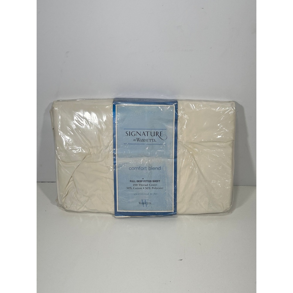 Wamsutta Signature Full Deep Fitted Sheet Sand 250 TC Cotton Blend FED250BL